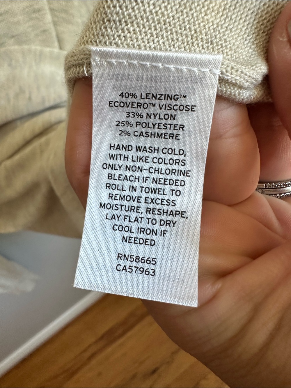 Treasure & Bond Cream V-Neck Sweater - Picture 6 of 6